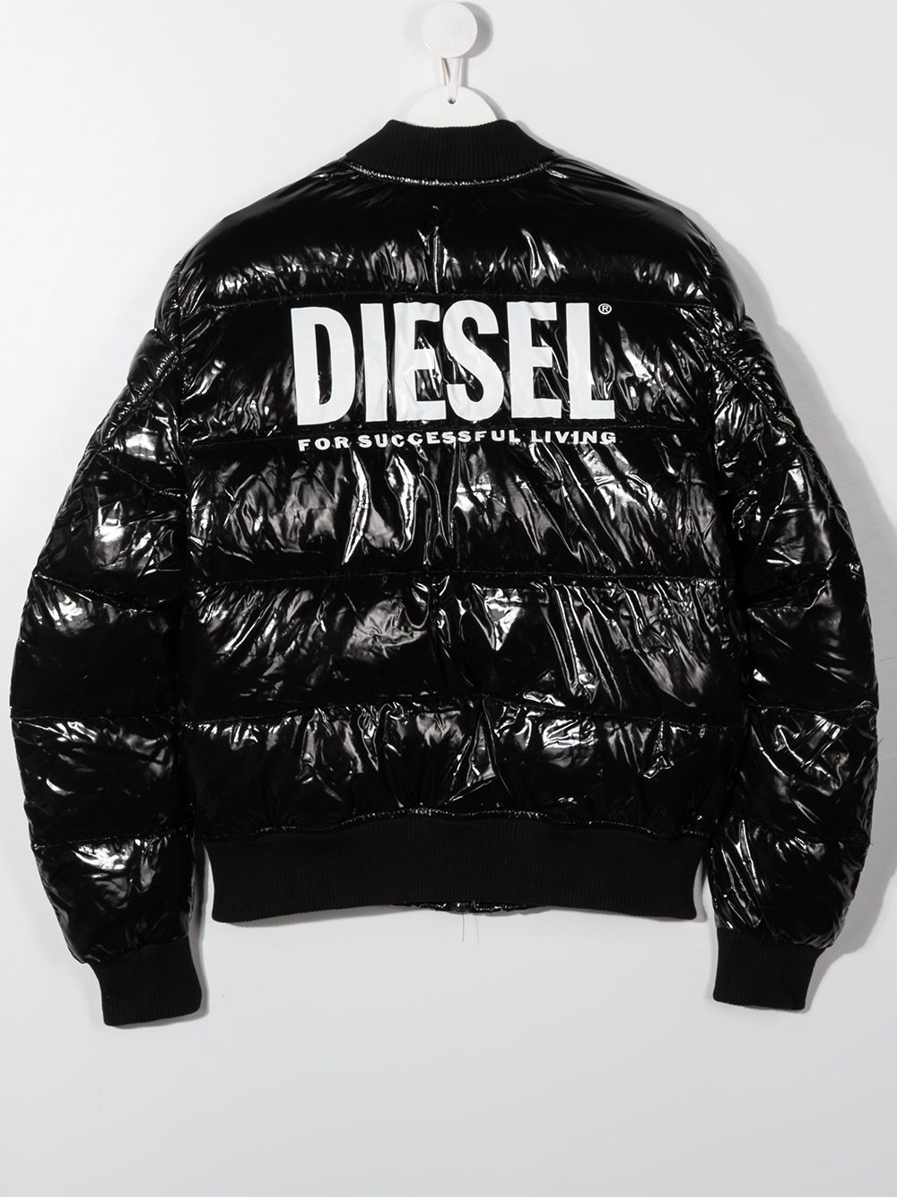 фото Diesel kids пуховик с логотипом