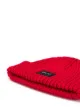 Off-White logo-patch chunky-knit beanie