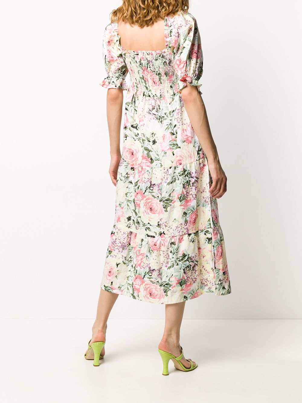 фото Faithfull the brand floral print tiered dress