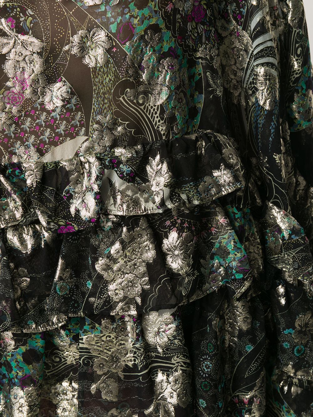 ETRO ruffle-trimmed Brocade Cape Top - Farfetch