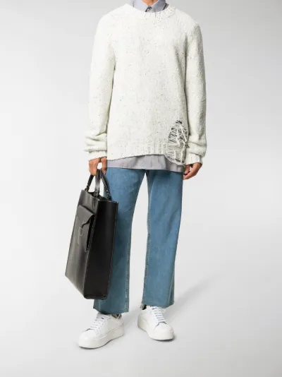 Maison Margiela rip-detail raglan 