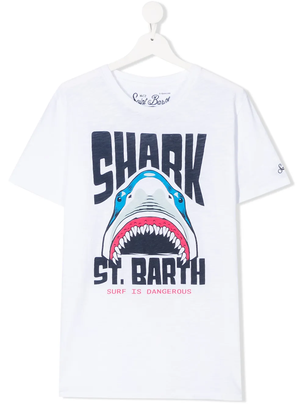 фото Mc2 saint barth kids футболка shark danger с круглым вырезом