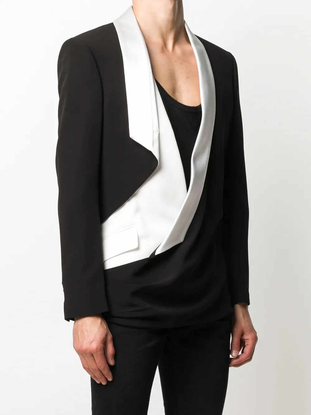 Balmain Gedrapeerd colbert Zwart