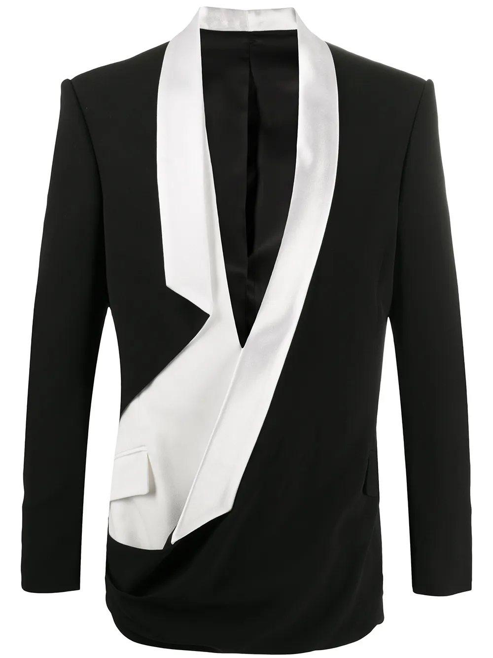 Balmain draped tailored blazer | Black | Image 1
