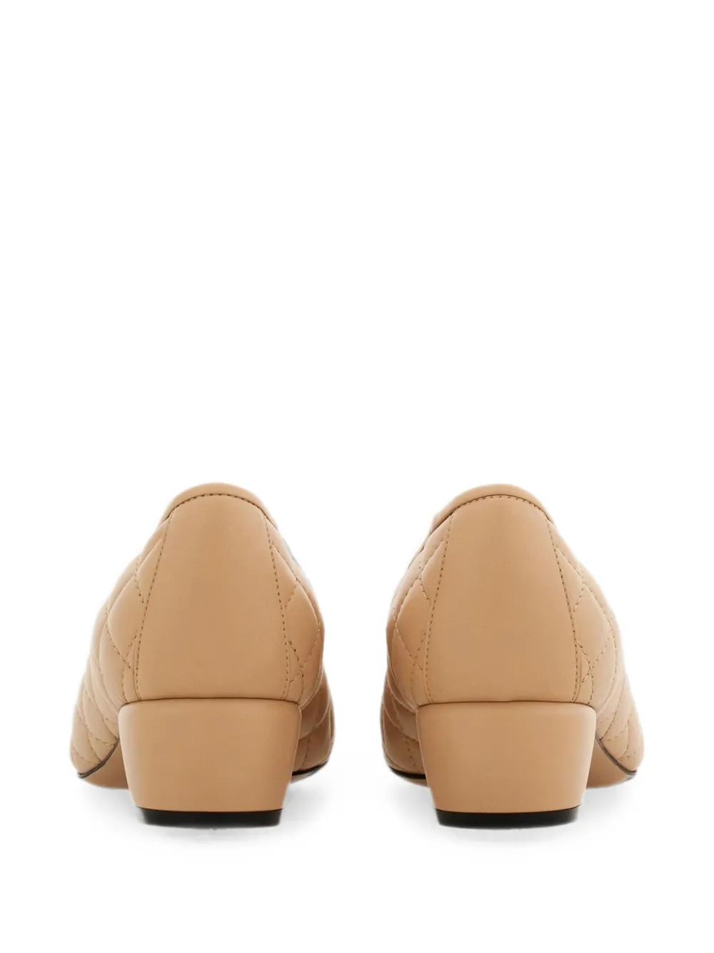 Ferragamo Vara gewatteerde leren pumps Beige