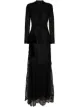 Image 1 of TOM FORD floral-lace long-sleeve gown