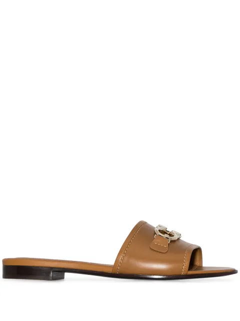 Ferragamo Gancini leather sandals 