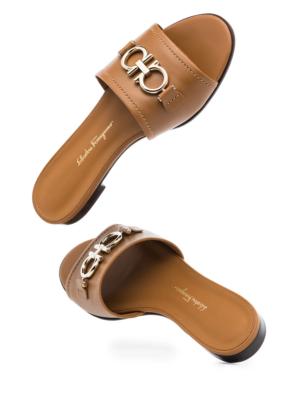Ferragamo Gancini leather sandals | Heeled Mules | Image 2