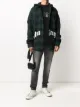 Image 2 of Palm Angels logo hooded plaid overshirt