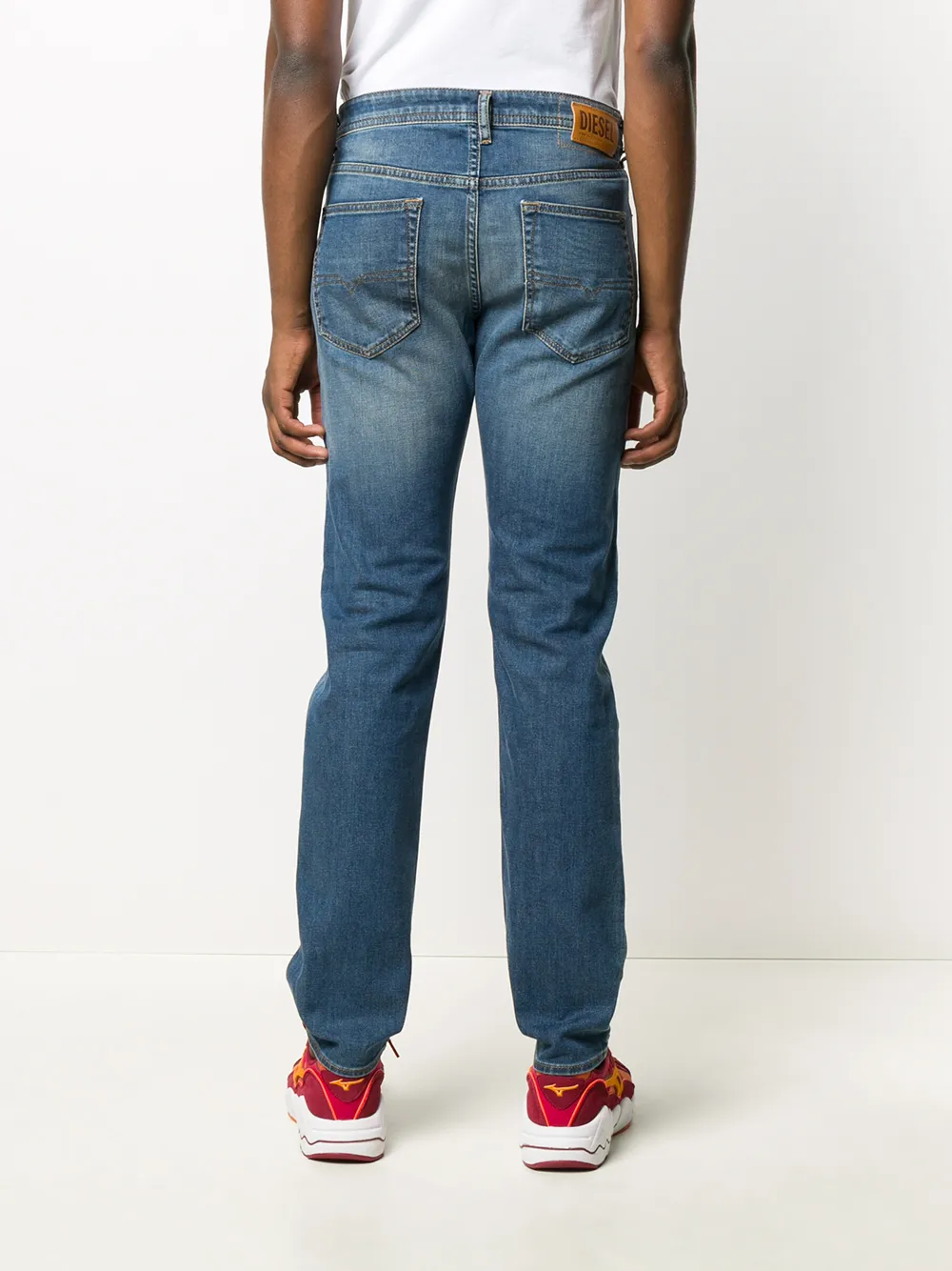Diesel Jeans met toelopende pijpen Blauw