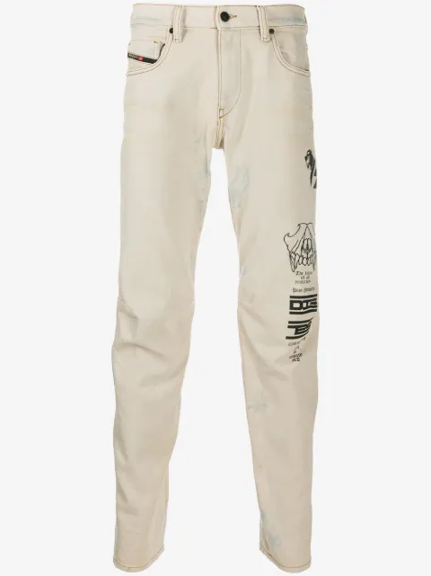 Diesel straight-leg distressed jeans