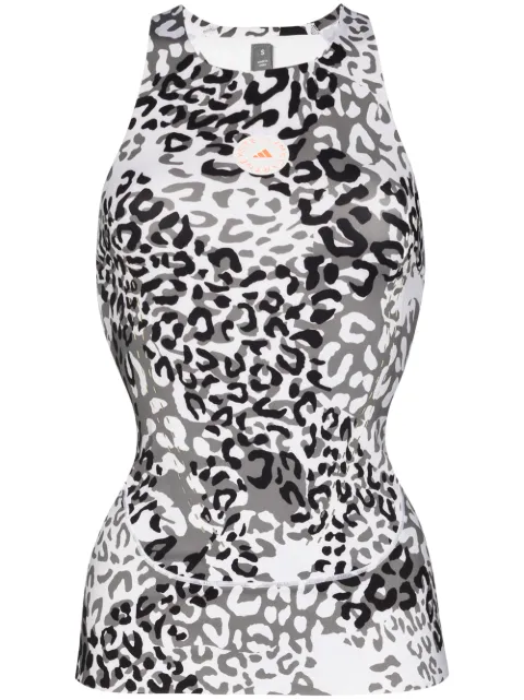 Adidas by Stella McCartney leopard-print workout tank top - FARFETCH
