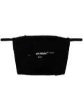 Off-White logo print face mask - Black