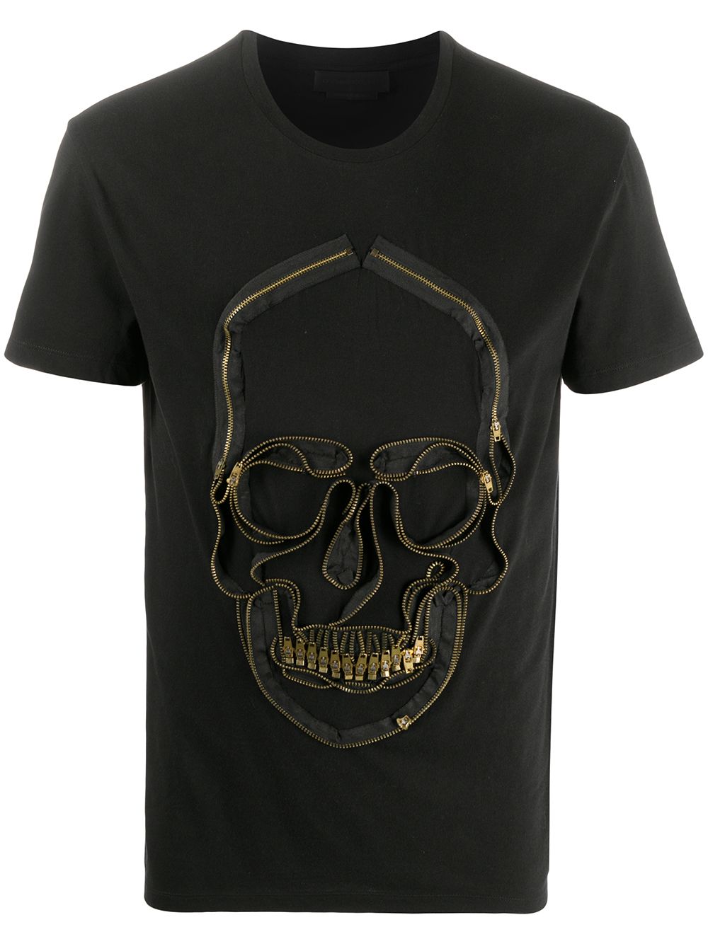 Shop Alexander Mcqueen Zip-embellished T-shirt In Black