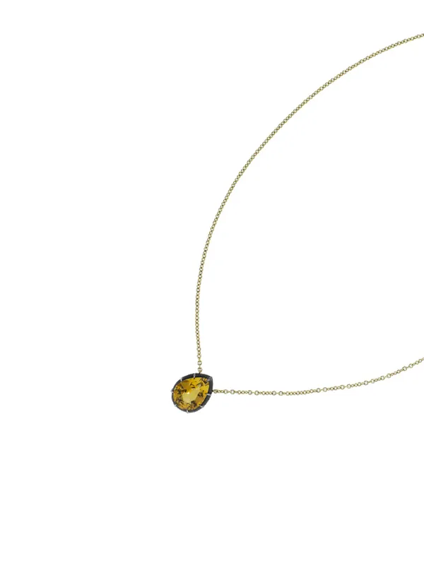Fred Leighton 18kt Yellow Gold Pear Shaped Citrine Solitaire Pendant Necklace Farfetch - Solitaire Pendant Necklace Fred Leighton 18kt Yellow Gold Pear Shaped Citrine Solitaire Pendant Necklace Farfetch - Solitaire Pendant Necklace