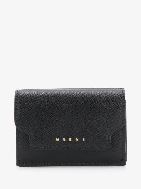 Marni logo-print leather wallet