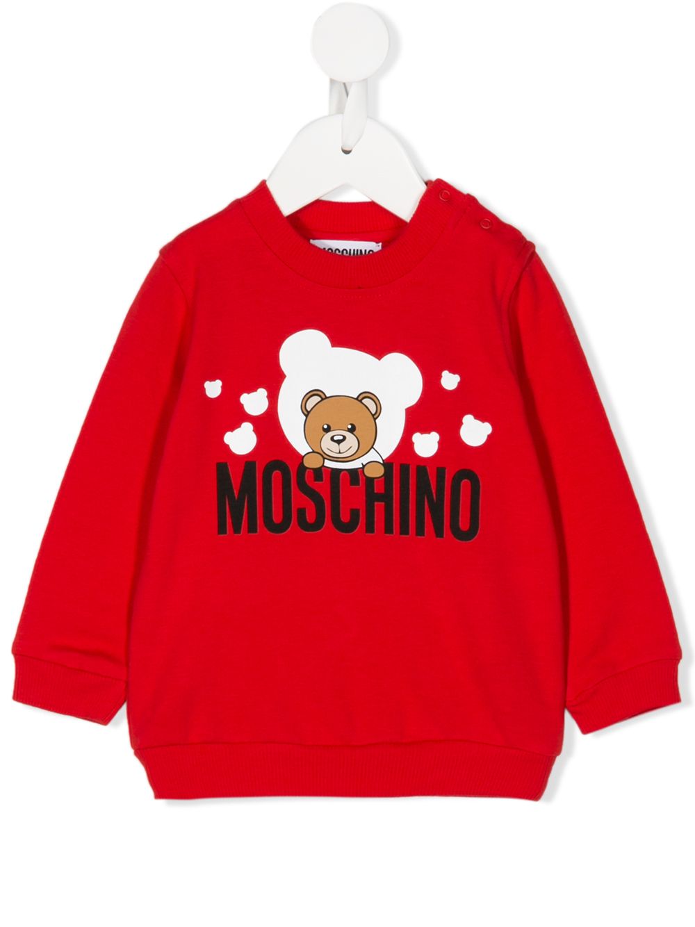 фото Moschino kids толстовка с принтом teddy bear