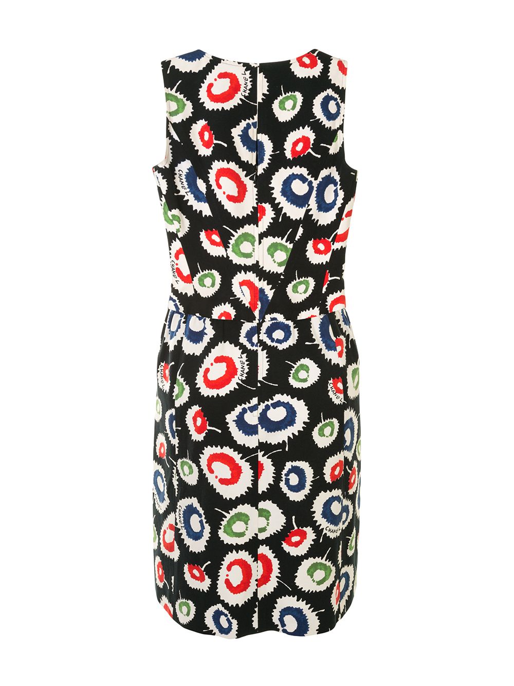 Pre-owned Chanel 1997 Patterned Dress In Black