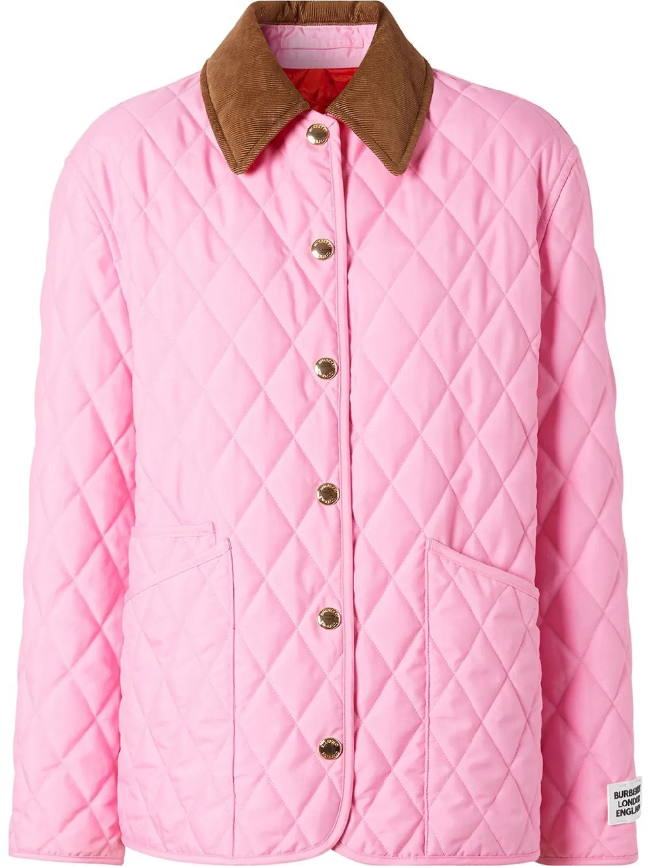 Burberry diamond quilted jacket pink MODES