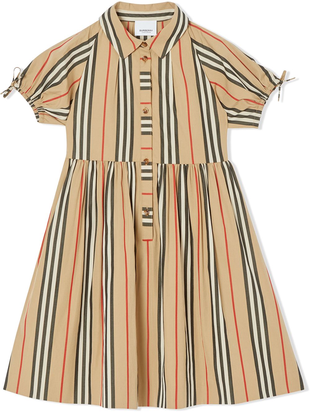 фото Burberry kids поплиновое платье в полоску icon stripe