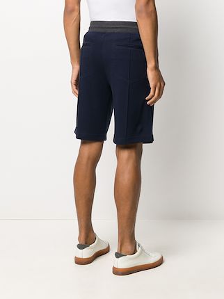 drawstring-waist track shorts展示图