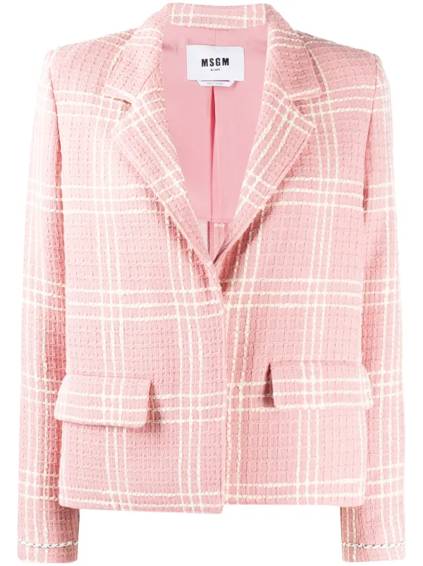 pink tweed blazer