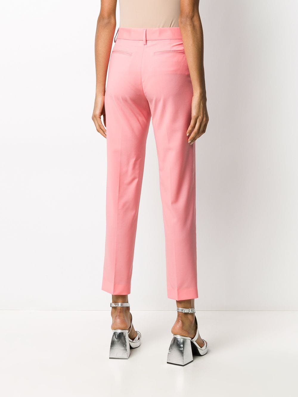 Shop Msgm Tailored Trousers In 13 Pink