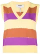 Image 1 of MSGM horizontal-stripe sleeveless jumper