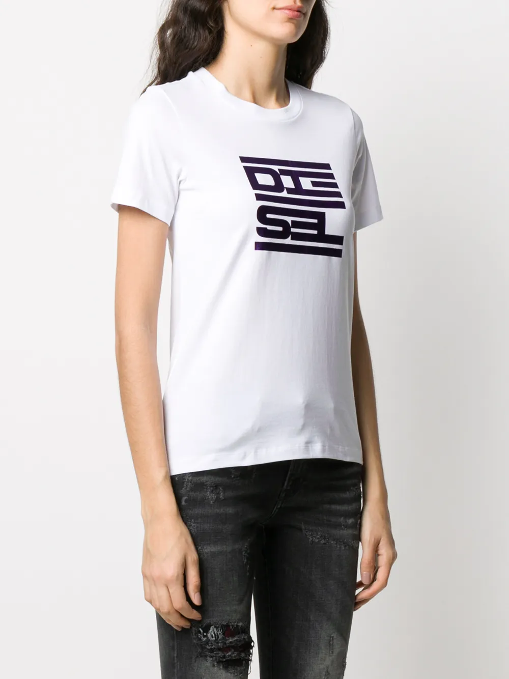 Diesel T-shirt met logoprint Wit