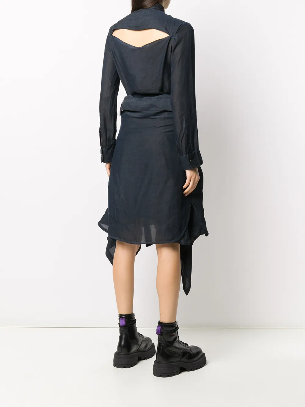 Diesel Jurk met geplooid detail Blauw