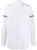 Thom Browne RWB stripe buttoned shirt - White