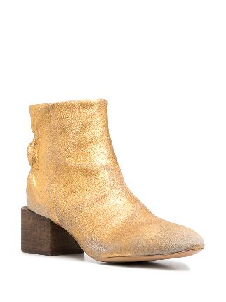 metallic-tone ankle boots展示图