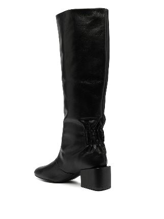 knee-high leather boots展示图