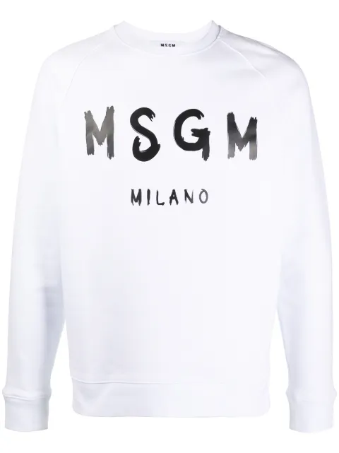 MSGM sudadera con estampado del logo