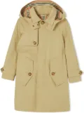 Burberry Kids hooded cotton car coat - Neutrals