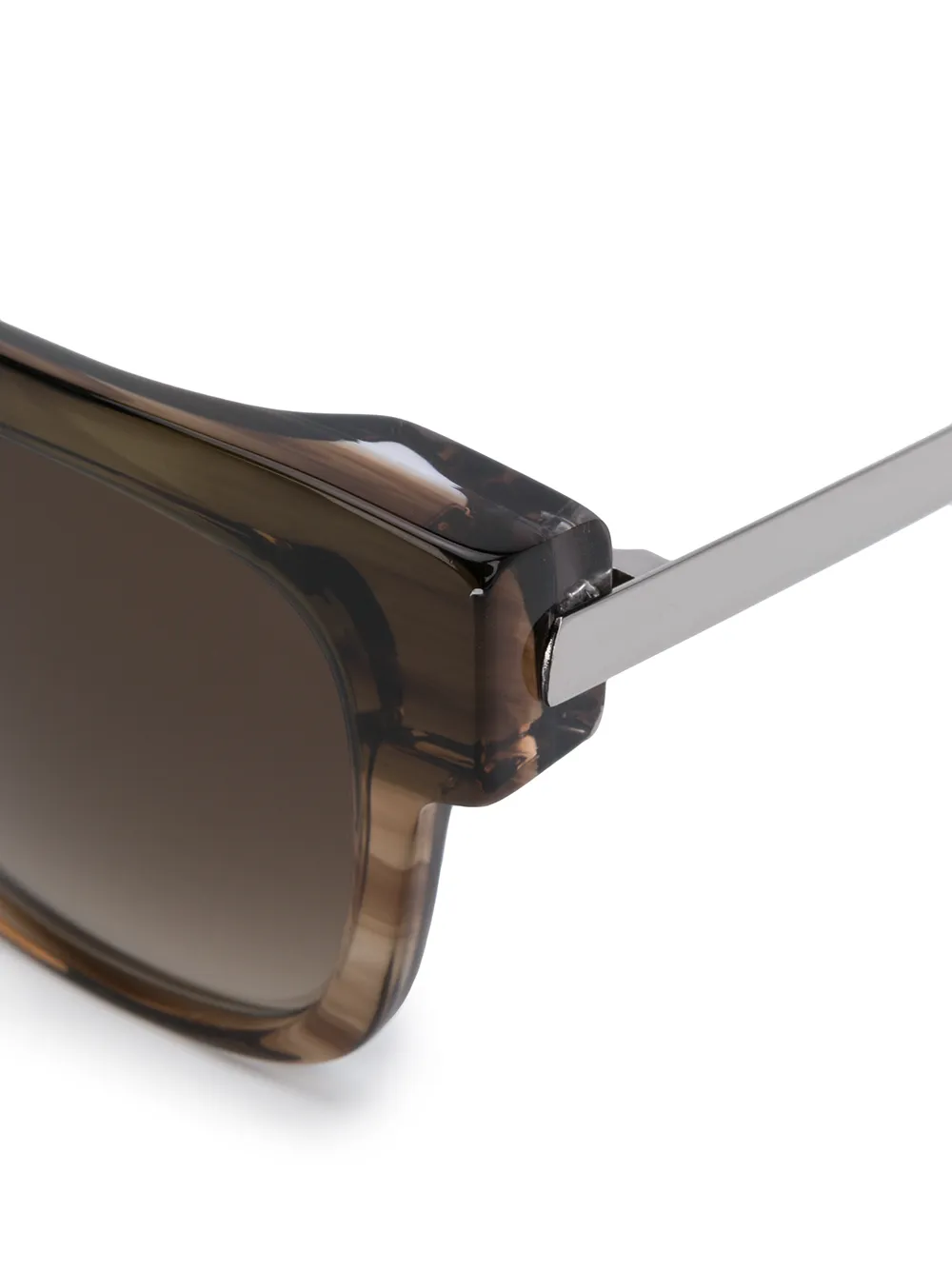 Thierry Lasry Polarity zonnebril met rechthoekig montuur Bruin