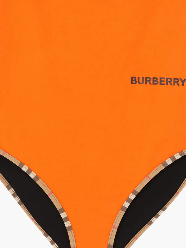burberry swimsuit womens orange