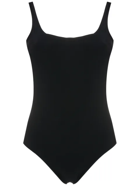 Amir Slama square neck lace-fastening one piece