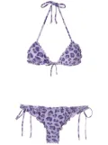 Amir Slama leopard-print two-piece bikini - Purple