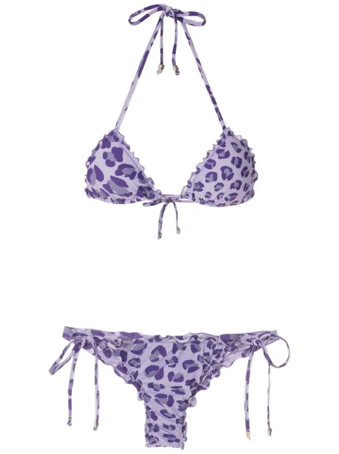 Amir Slama Bikinioberteil mit Leoparden-Print