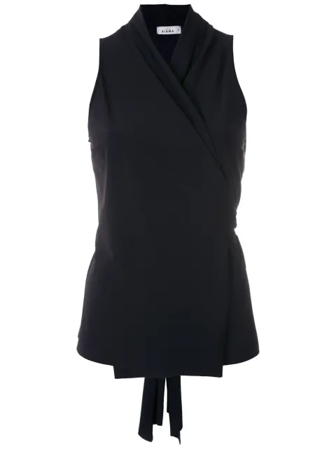 Amir Slama sleeveless wrap blouse