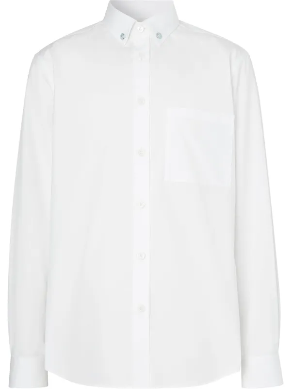 burberry white button down