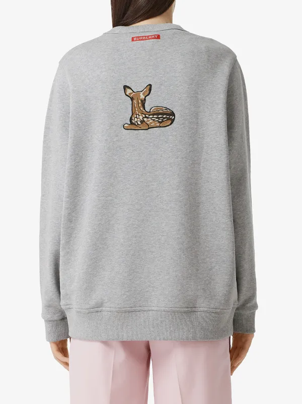 burberry deer sweater