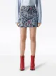 Burberry graffiti print denim mini skirt