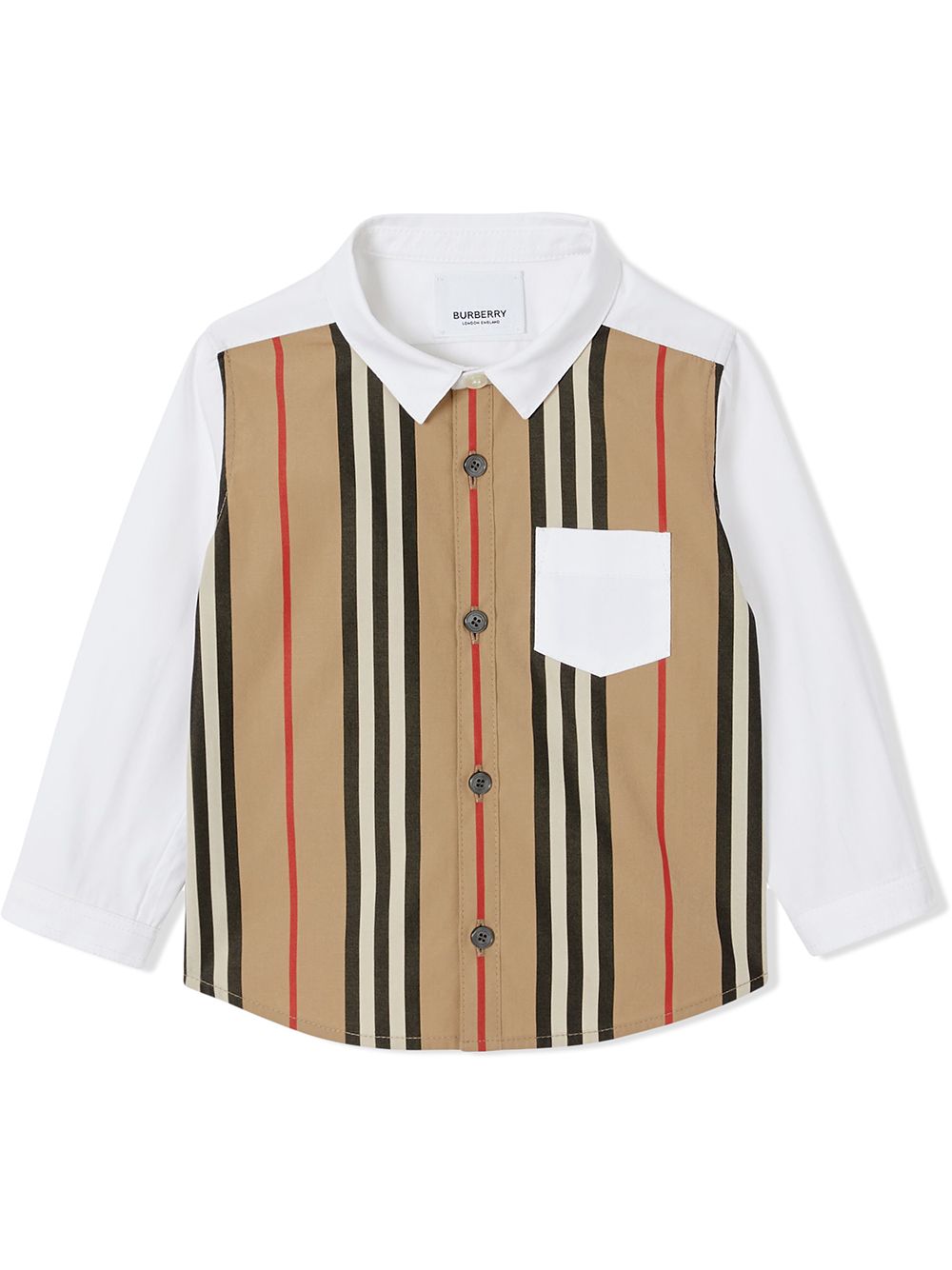 фото Burberry kids футболка со вставками в полоску icon stripe