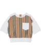 الصورة 1 من Burberry Kids تيشيرت مزين بخطوط