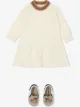 Image 2 of Burberry Kids Icon Stripe trim wool dress