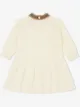 Burberry Kids Icon Stripe trim wool dress
