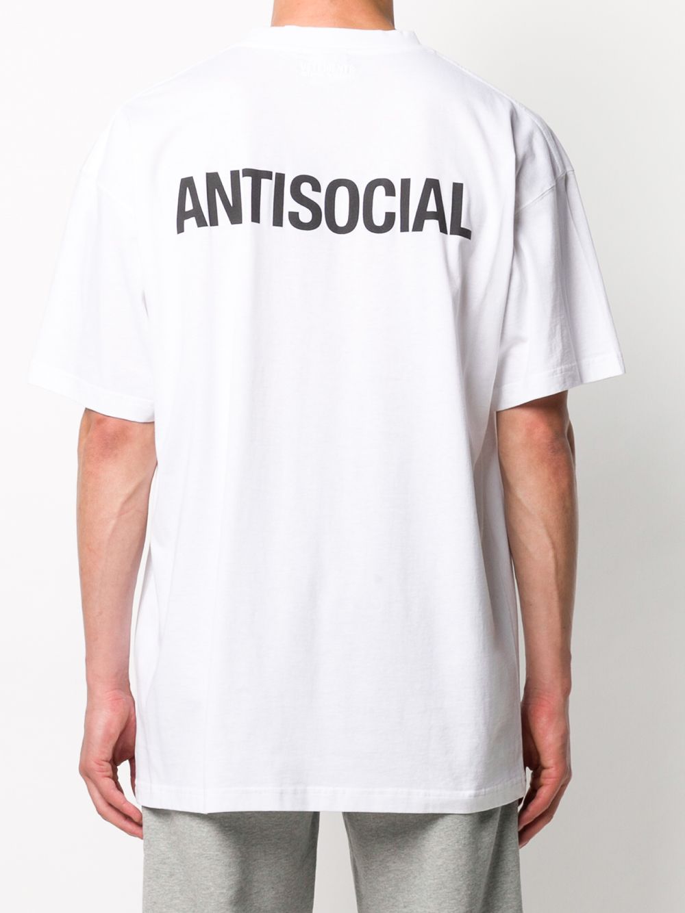 фото Vetements футболка antisocial с короткими рукавами