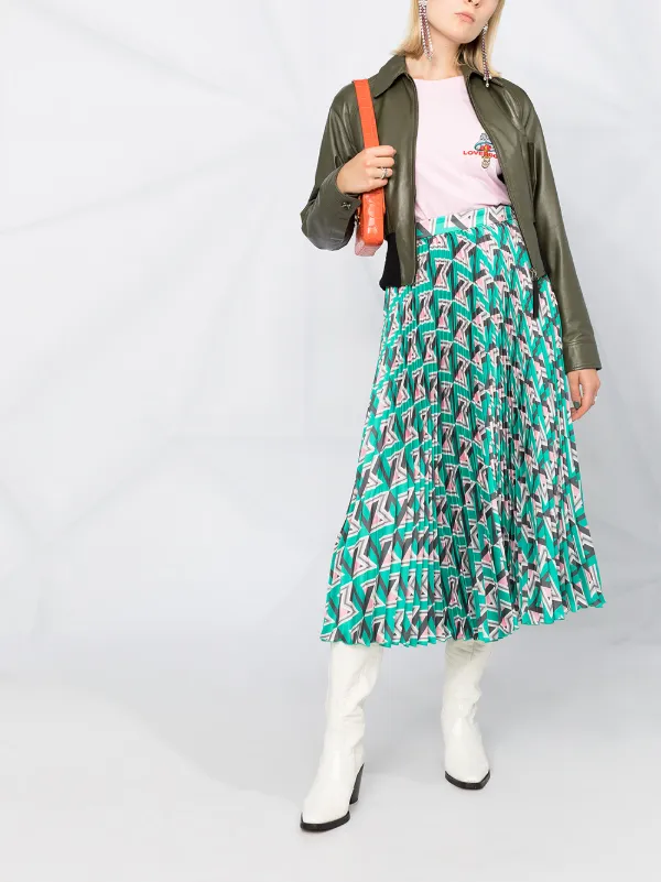 green midi skirt h and m